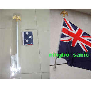 Telescopic flagpole kit with eagle top