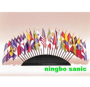 Wooden flag holder