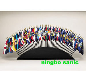 Wooden flag holder