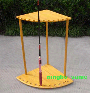 Wooden Fishing Rod Rack